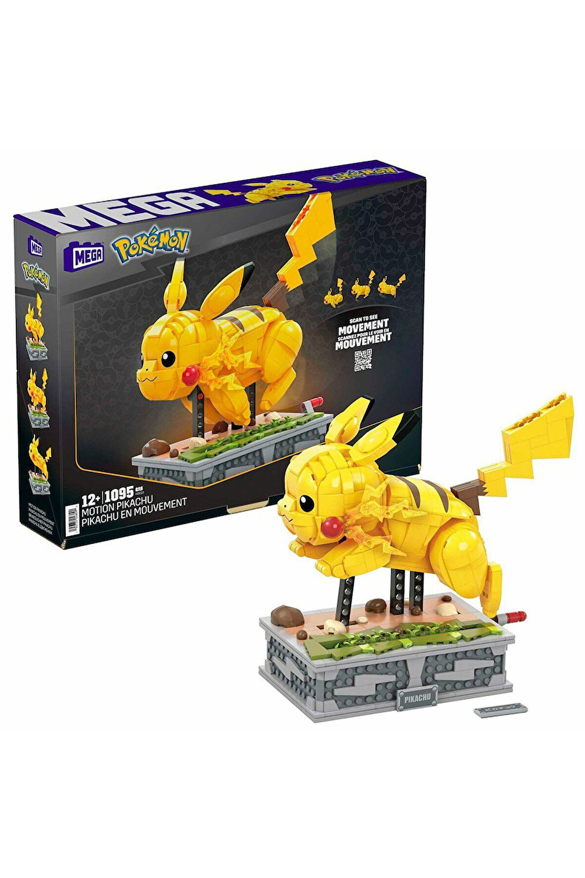 HGC23 MEGA™ Pokémon™ Motion Pikachu 1095 parça +12 yaş Kız Erkek Çocuk Oyuncak Eğitici Oyuncaklar