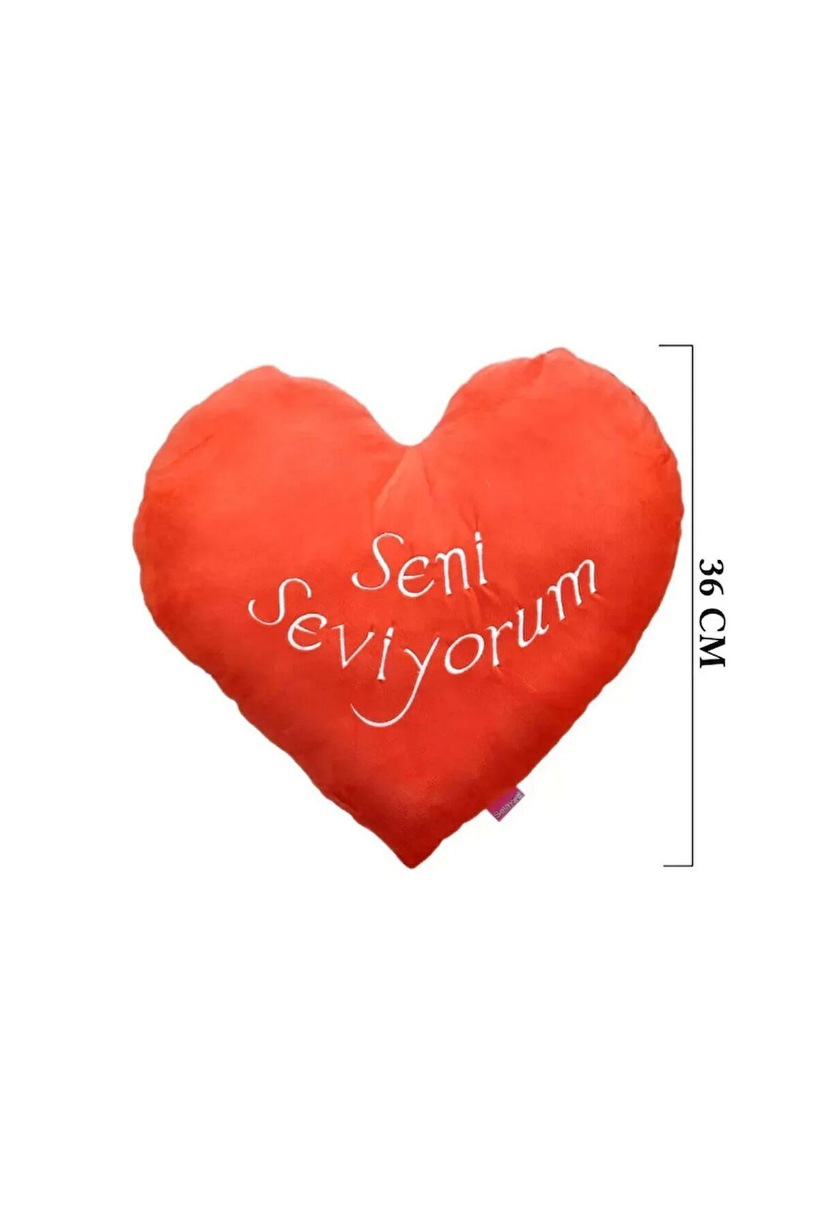 1153K Kalp Yastık 36x36cm Kız Erkek Çocuk Oyuncak Öğretici Oyuncaklar