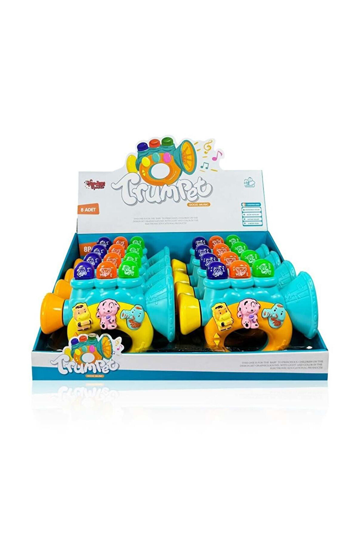 JLG-855-38A IŞIKLI VE MÜZİKLİ TROMPET BEBEK - 1adet Stokta Olan Gönderilir Kız Erkek Çocuk Oyuncak E