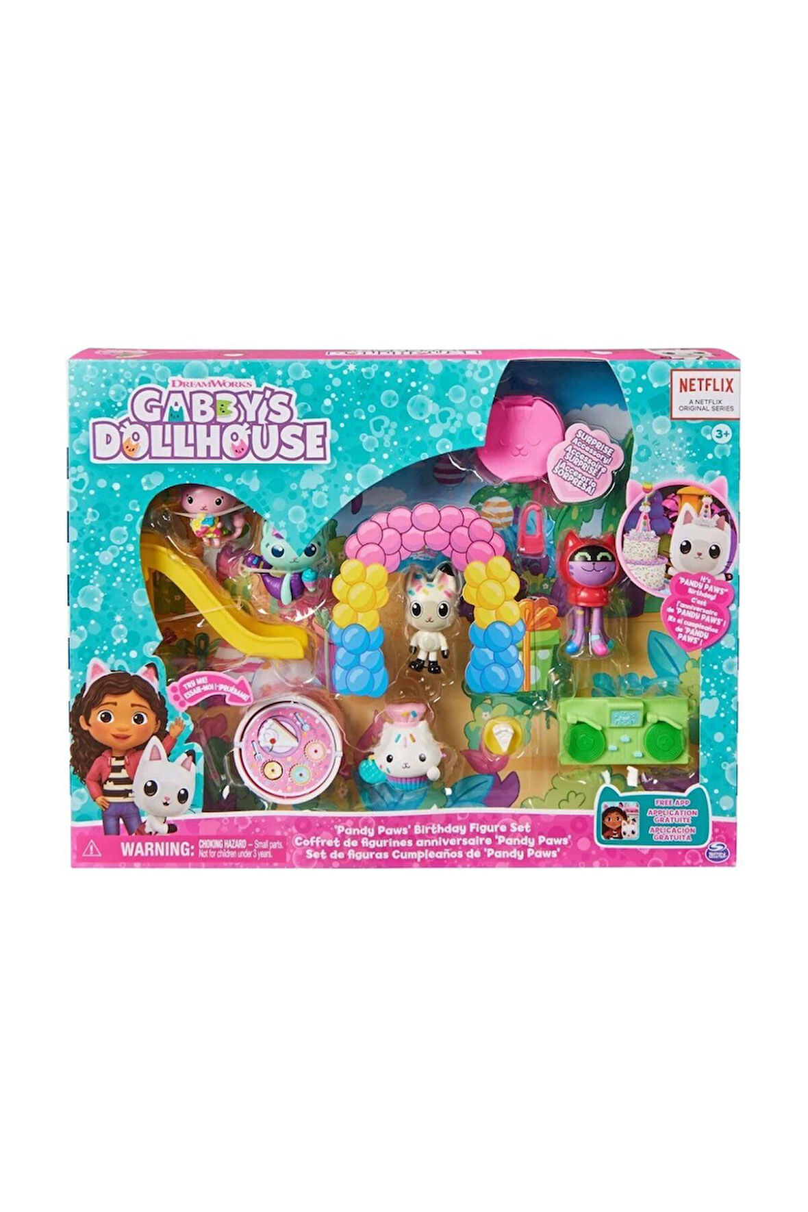 6069141 Gabbys Dollhouse Hayal Evi Pandi Patinin Doğum Günü Seti Kız Erkek Çocuk Oyuncak Eğitici Oyu