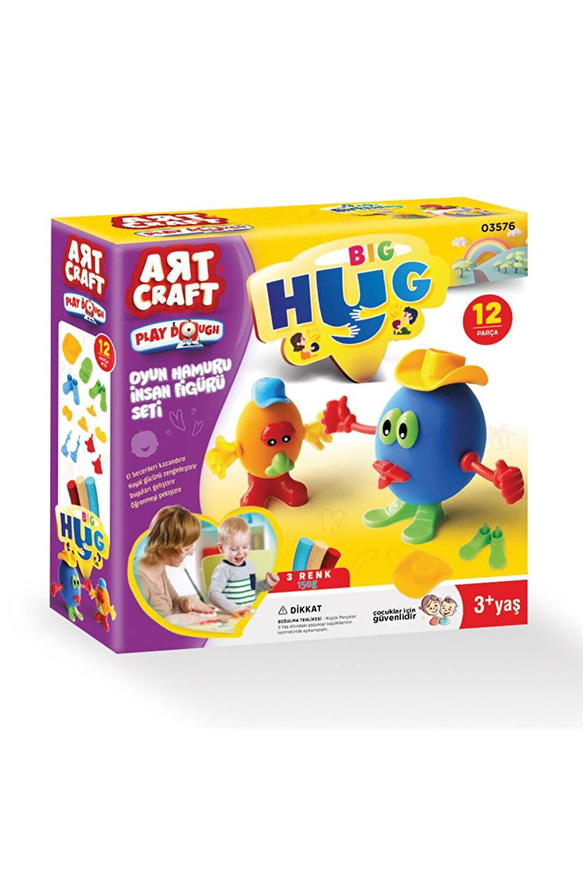 03576 İNSAN FİGÜRÜ SETİ OYUN HAMURU 150 GR -FEN Kız Erkek Çocuk Oyuncak Eğitici Oyuncaklar