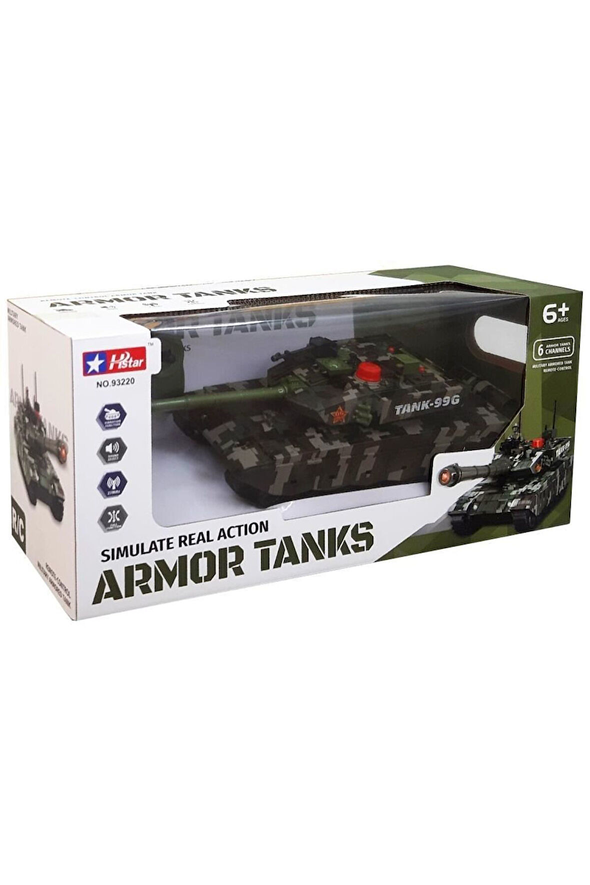 93220 1/12 ŞARJLI KUMANDALI TANK -PSF Kız Erkek Çocuk Oyuncak Eğitici Oyuncaklar