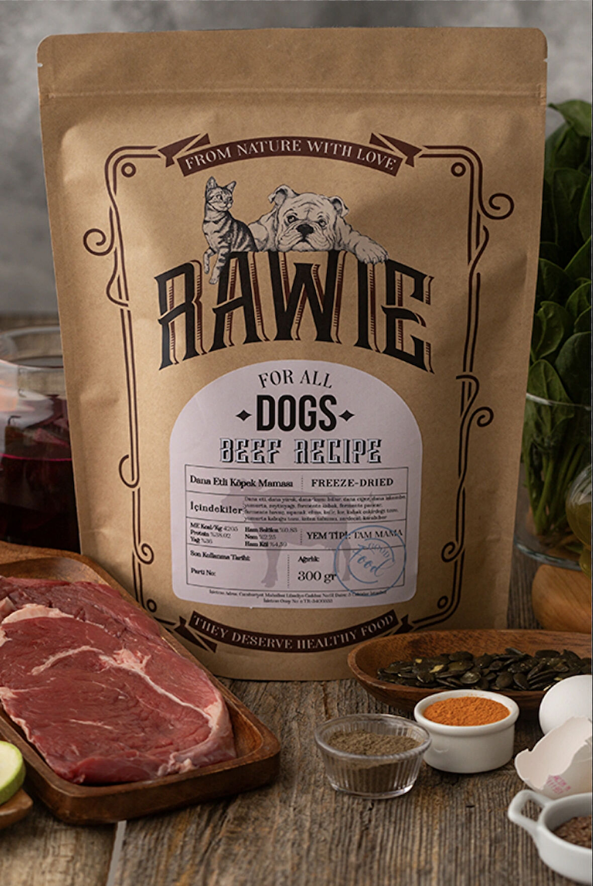 DANA MENÜ KÖPEK MAMASI, FREEZE DRY, %100 DOĞAL, KATKISIZ