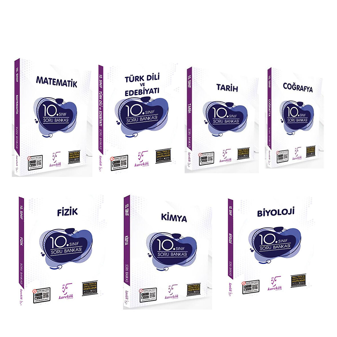Karekök 10.Sınıf Soru Bankası Seti 7 Kitap