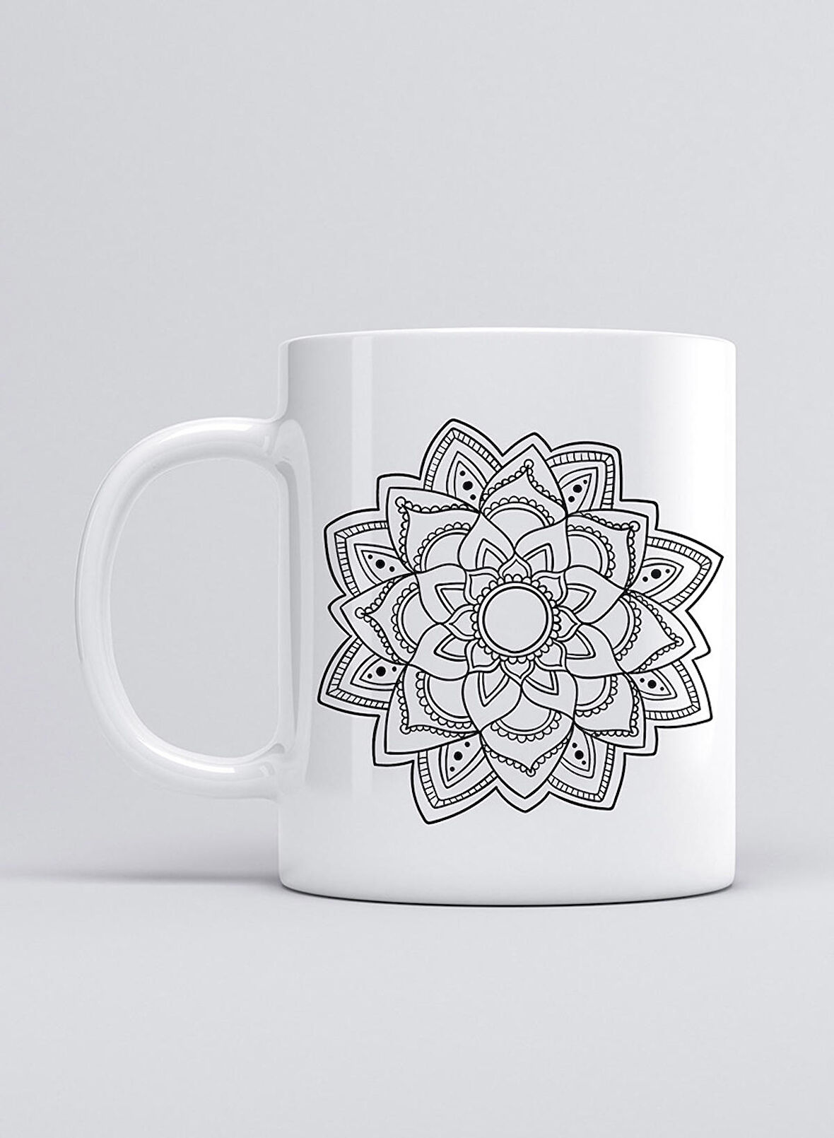 UADAC MANDALA BLACK 02 KUPA MUG