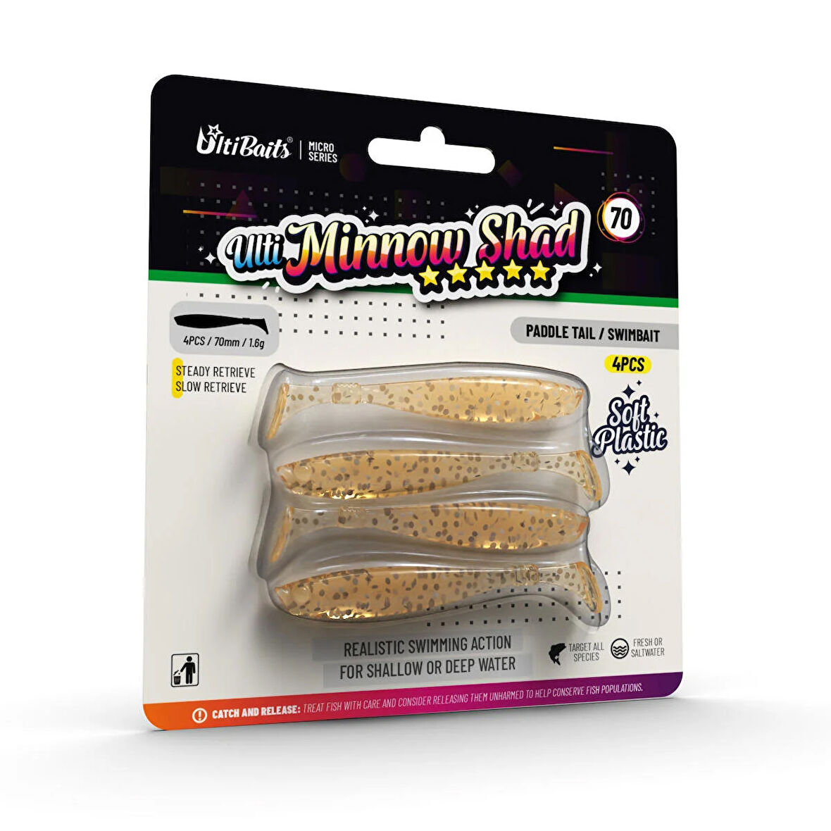 Ulti Baits Minnow Shad Silikon Yem 70MM 1,6gr 4 Adet