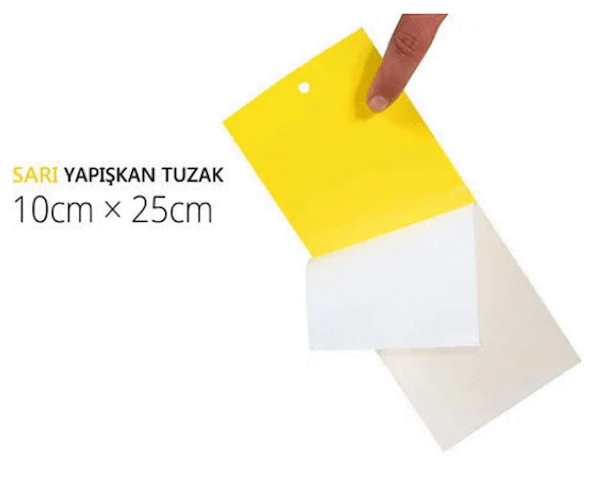 SARI YAPRAK YAPIŞKAN TUZAK 10CM*25CM