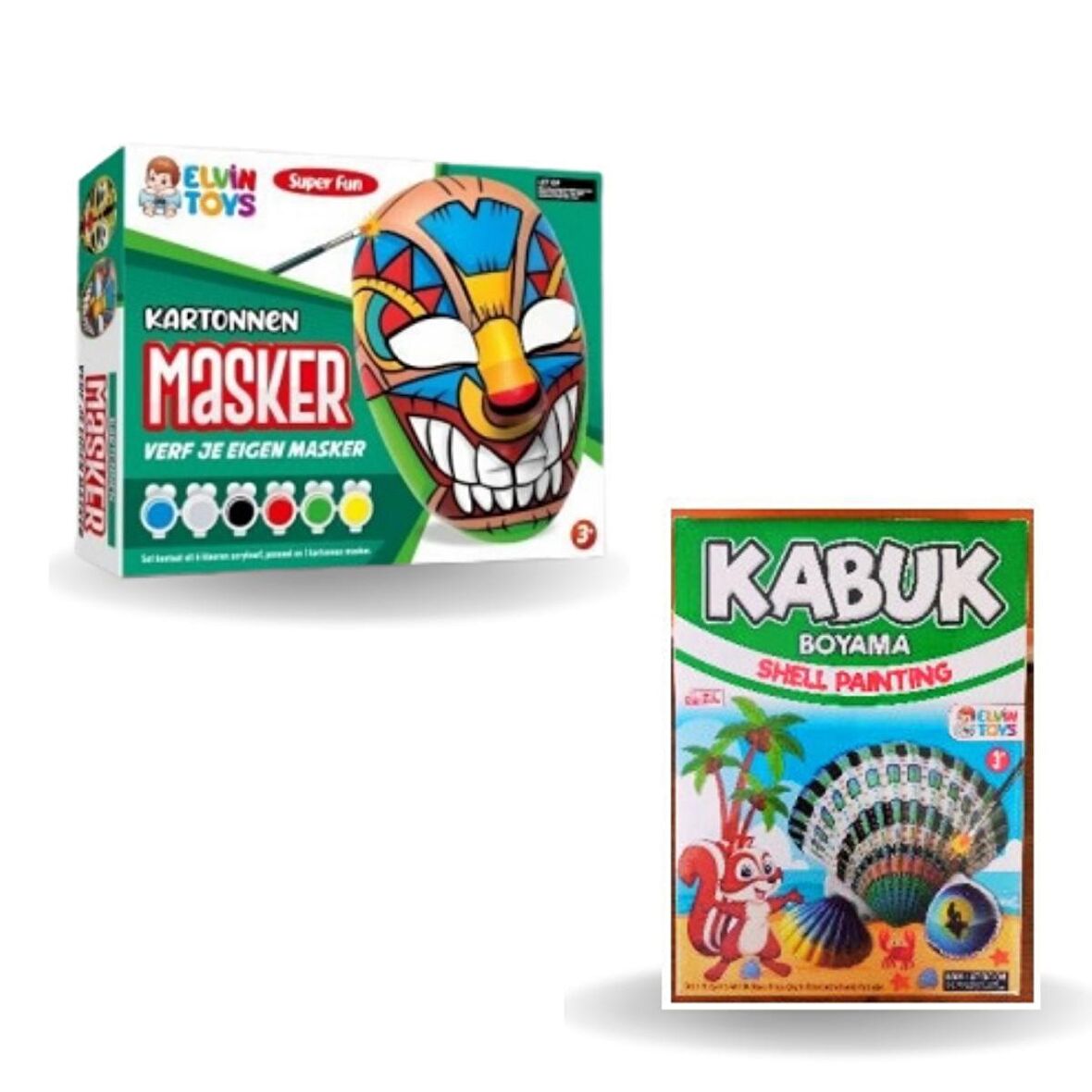 UconeX Kabuk /Maske Boyama İkili Eğitici Hobi Set