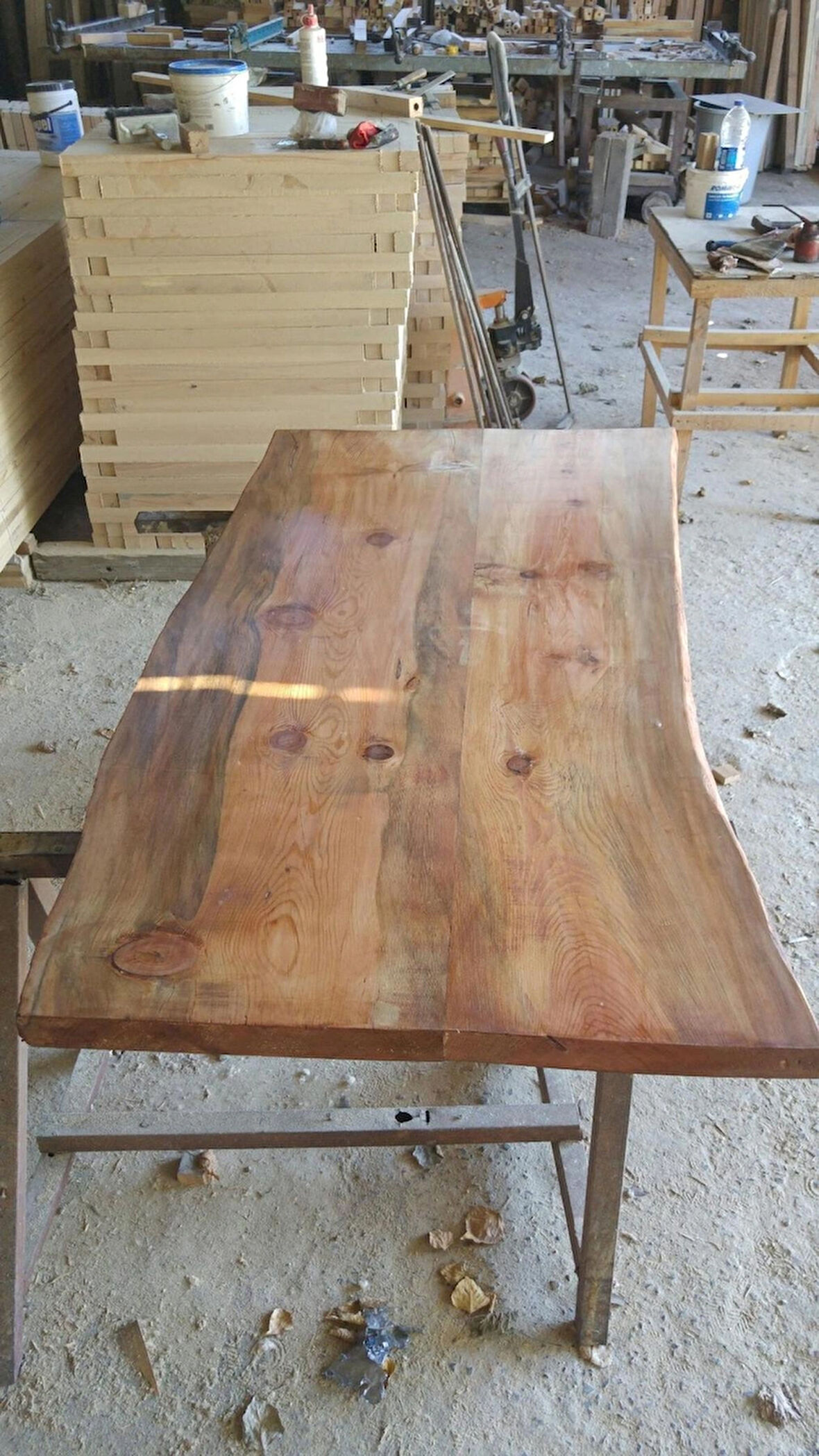 DOĞAL AHŞAP MASA TABLASI 60 x 60