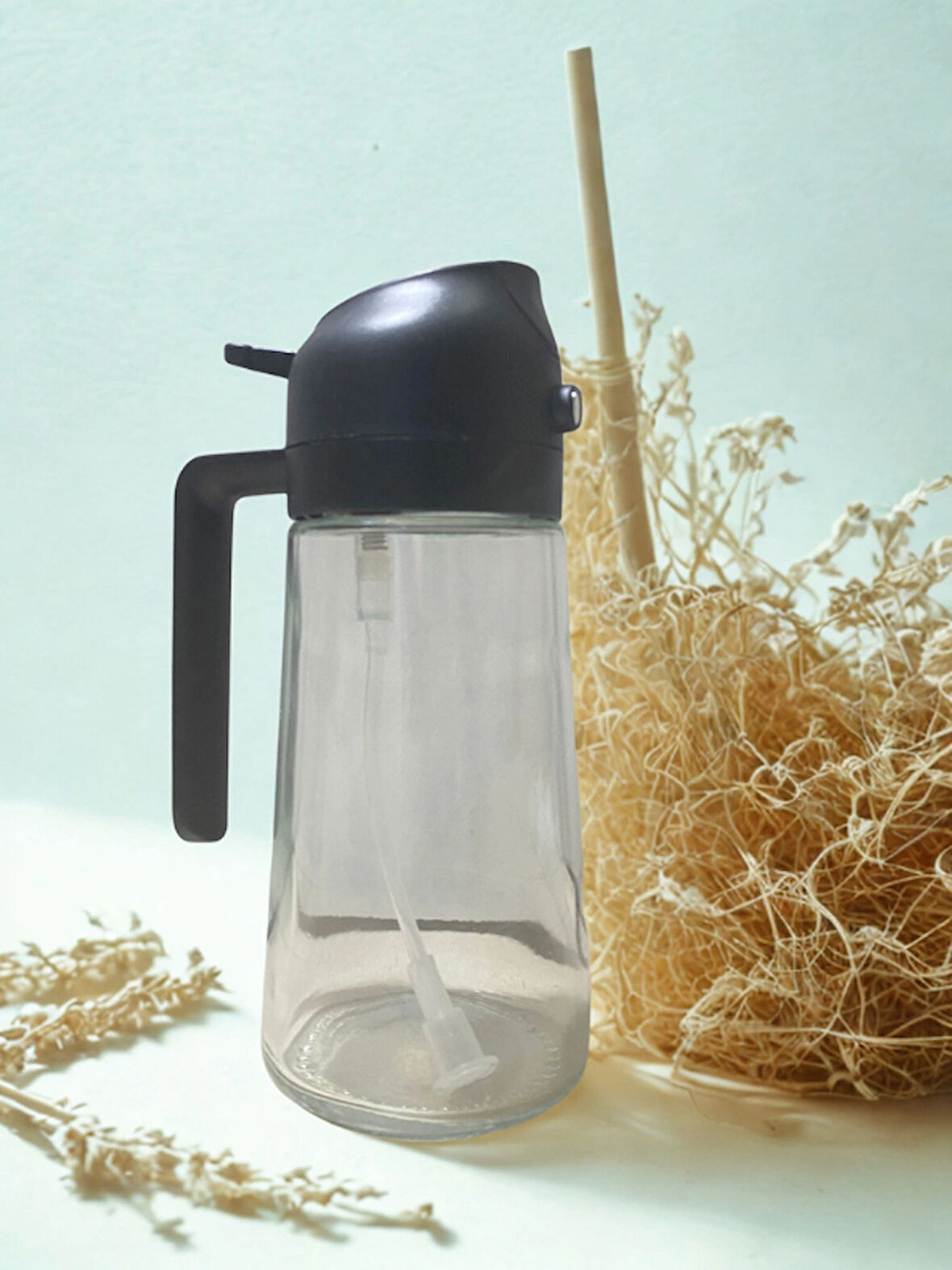 Şeffaf Cam 2’si 1 Arada Yağlık – 450 ml Sprey & Akıtma