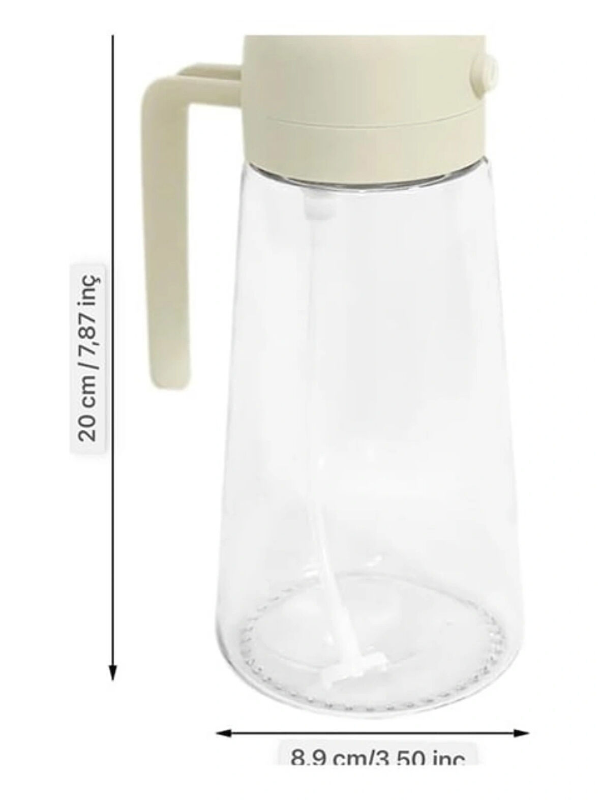 Şeffaf Cam 2’si 1 Arada Yağlık – 450 ml Sprey & Akıtma