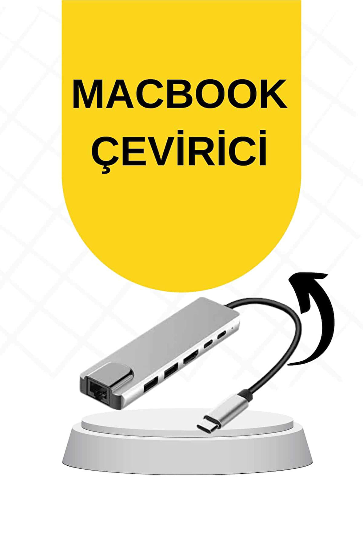 Macbook Pro/air Uyumlu USB Type-C 8 In 1 Hub Dönüştürücü Çevirici Çoklayıcı USB Hdmı Micro Sd 8 Girişli