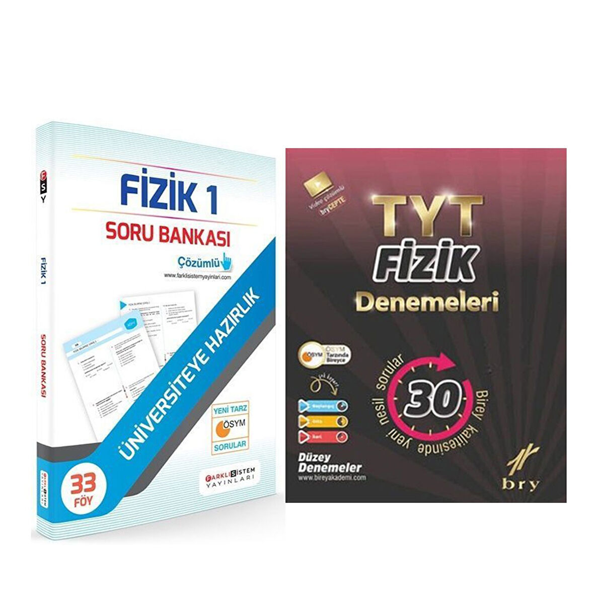 Farklı Sistem TYT Fizik Soru Bankası ve Birey Deneme Seti 2 Kitap