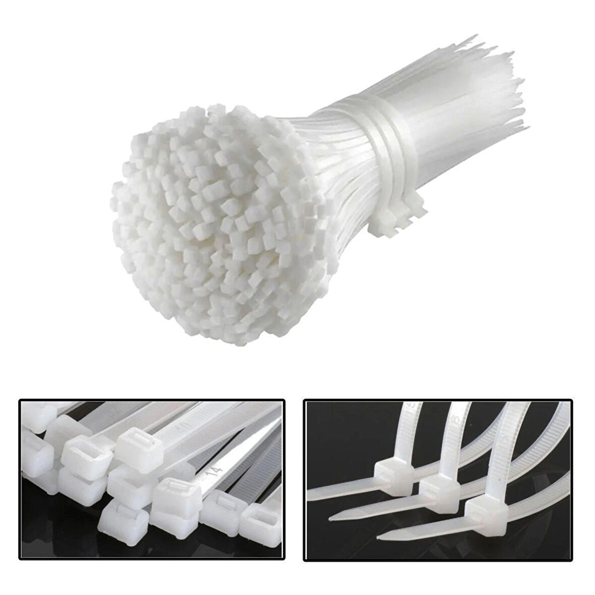 Microcase Plastik Kablo Bağı Cırt Kelepçe 3.6 X 300MM  Şeffaf 25 Adet - ŞEFFAF AL4485