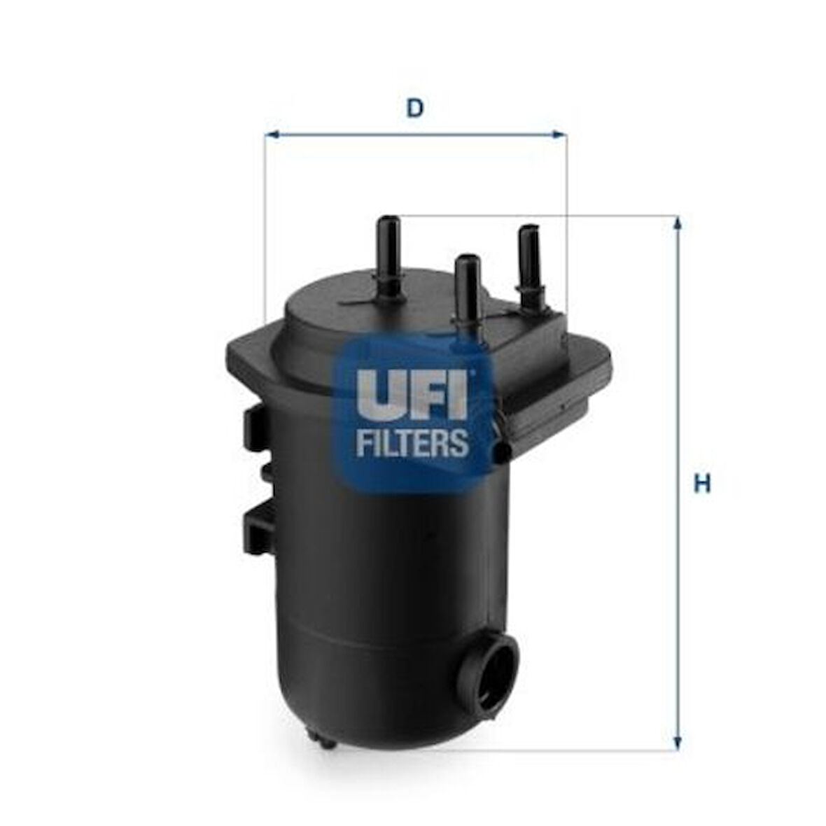 Ufı 24.051.00 Yakıt Mazot Filtresi Megane II 1.5Dcı 02 Scenıc II 1.5 Dcı 03 Delıklı