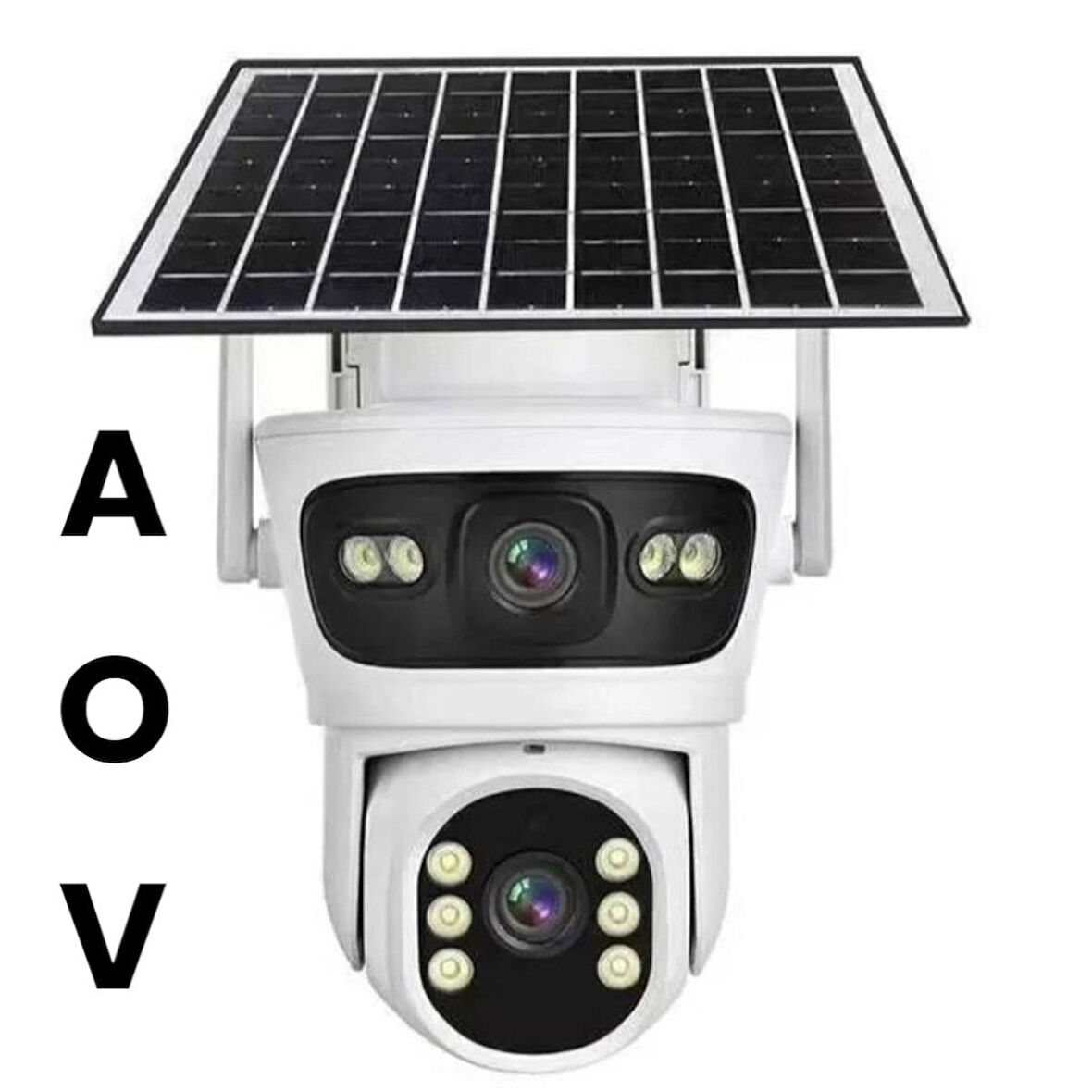 AOV Çift Kameralı 7/24 Kayıt İcsee Yazılım 4G Solar Kamera