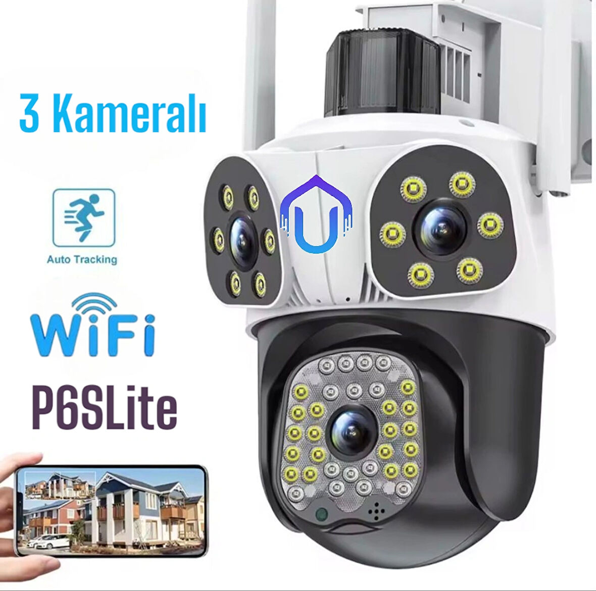 P6Slite 3 Kameralı Wifi Smart Kamera