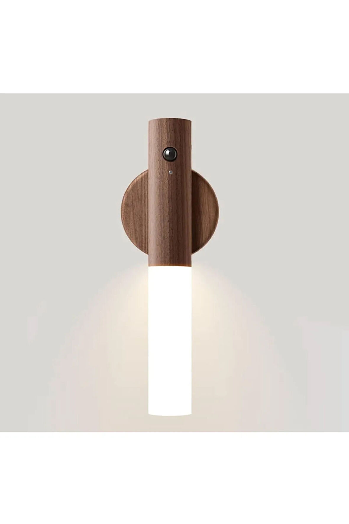 Sensörlü Şarjlı Led Aplik Mıknatıslı Ahşap Renk Cata Kumru Gün Işığı Led Aplik Type-C Duvar Lambası