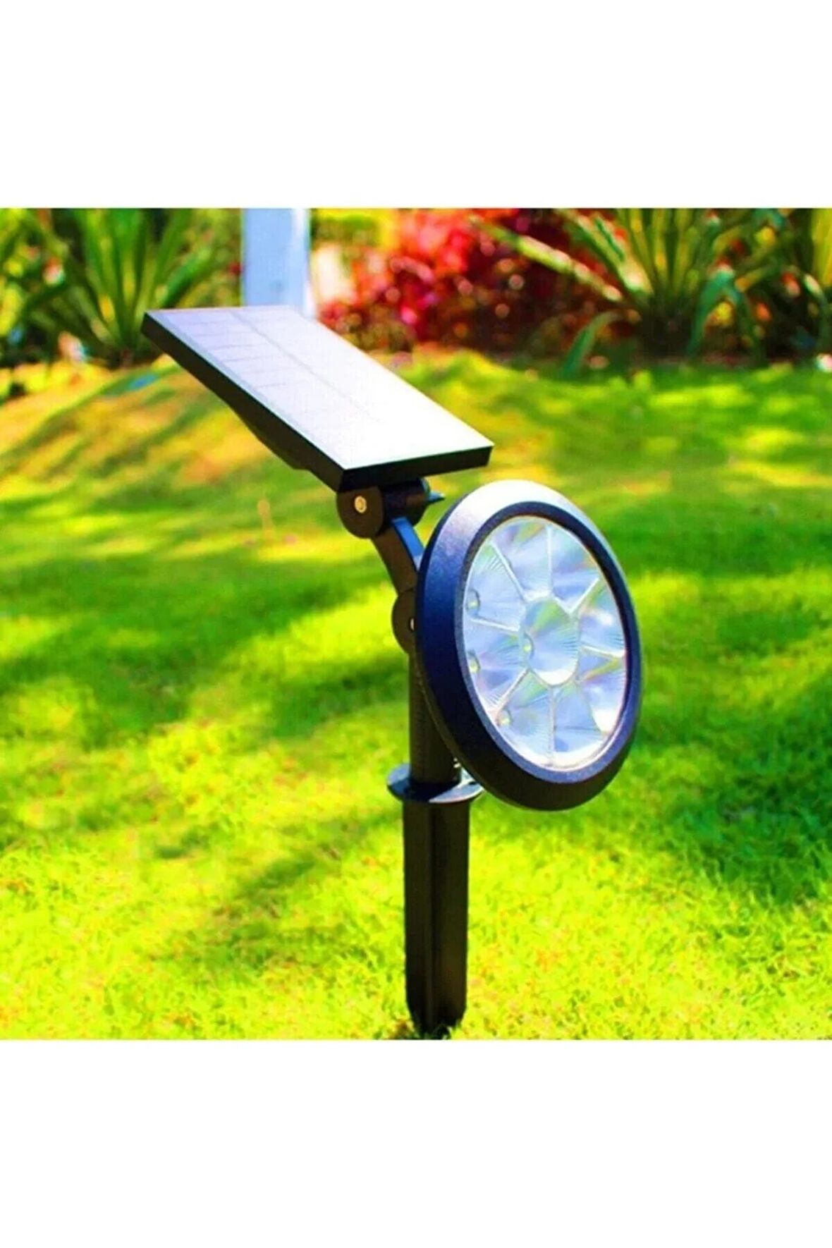 18w Led Solar Kazıklı Çim Armatür Cata Güneş Enerjili Yeşil Led Işık Çim Lambası Bahçe Aydınlatma
