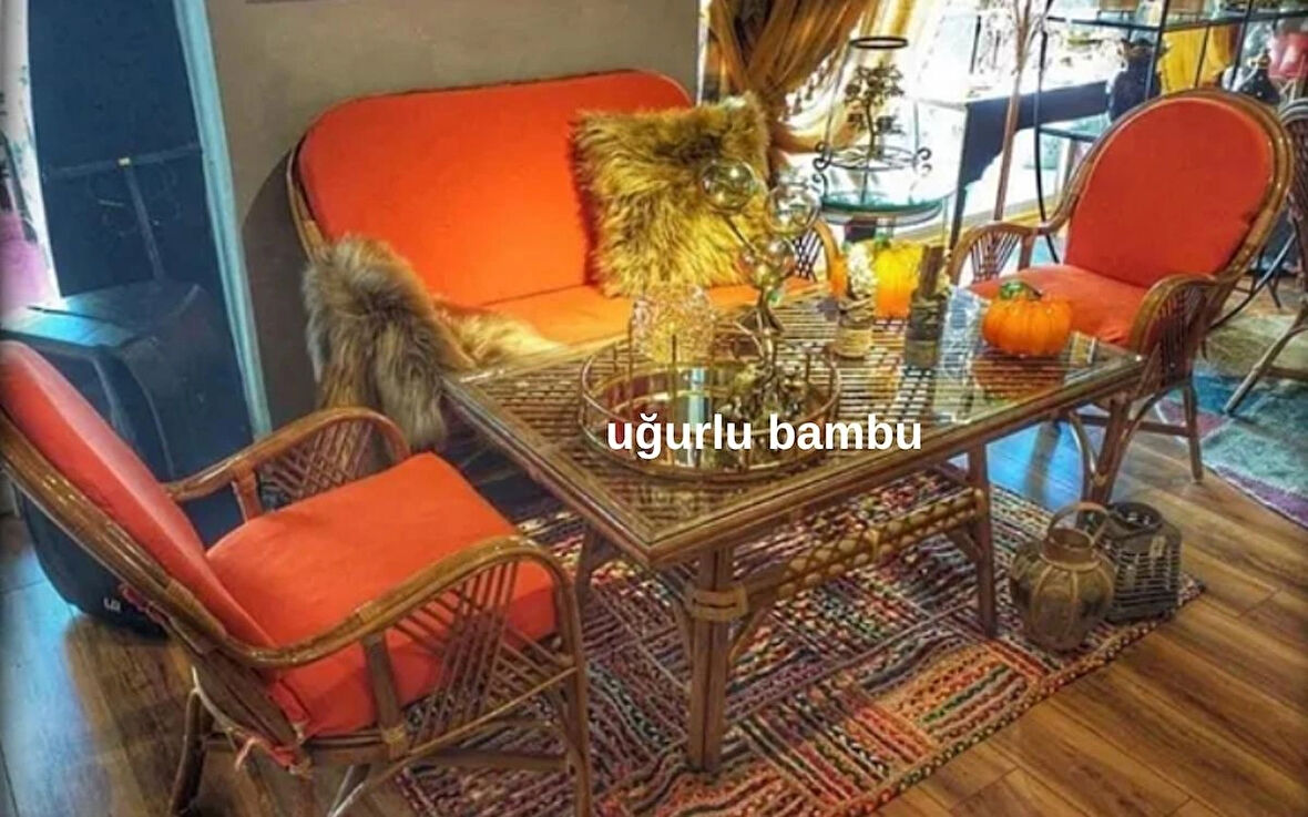 UĞURLU BAMBU MOBİLYA Romano 4’lü Oturma Grubu