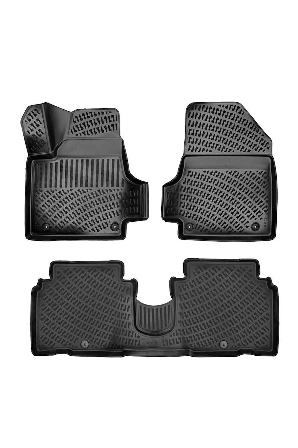 Hyundai Ioniq 5 Hareketli Orta Konsol Ön Tarafta 2021 Araca Özel Tasarım 3D Havuzlu Paspas