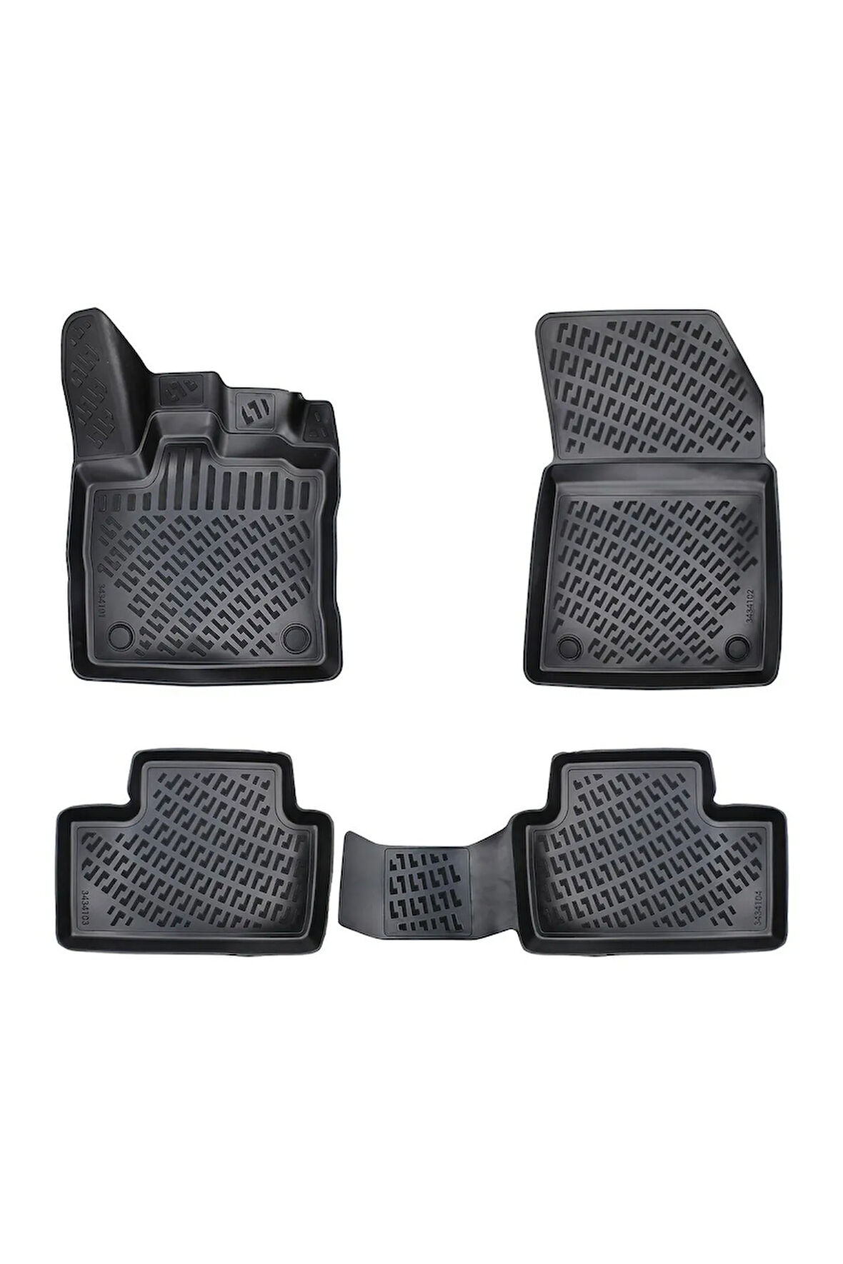 Renault Captur 2024 Araca Özel Tasarım 3D Havuzlu Paspas