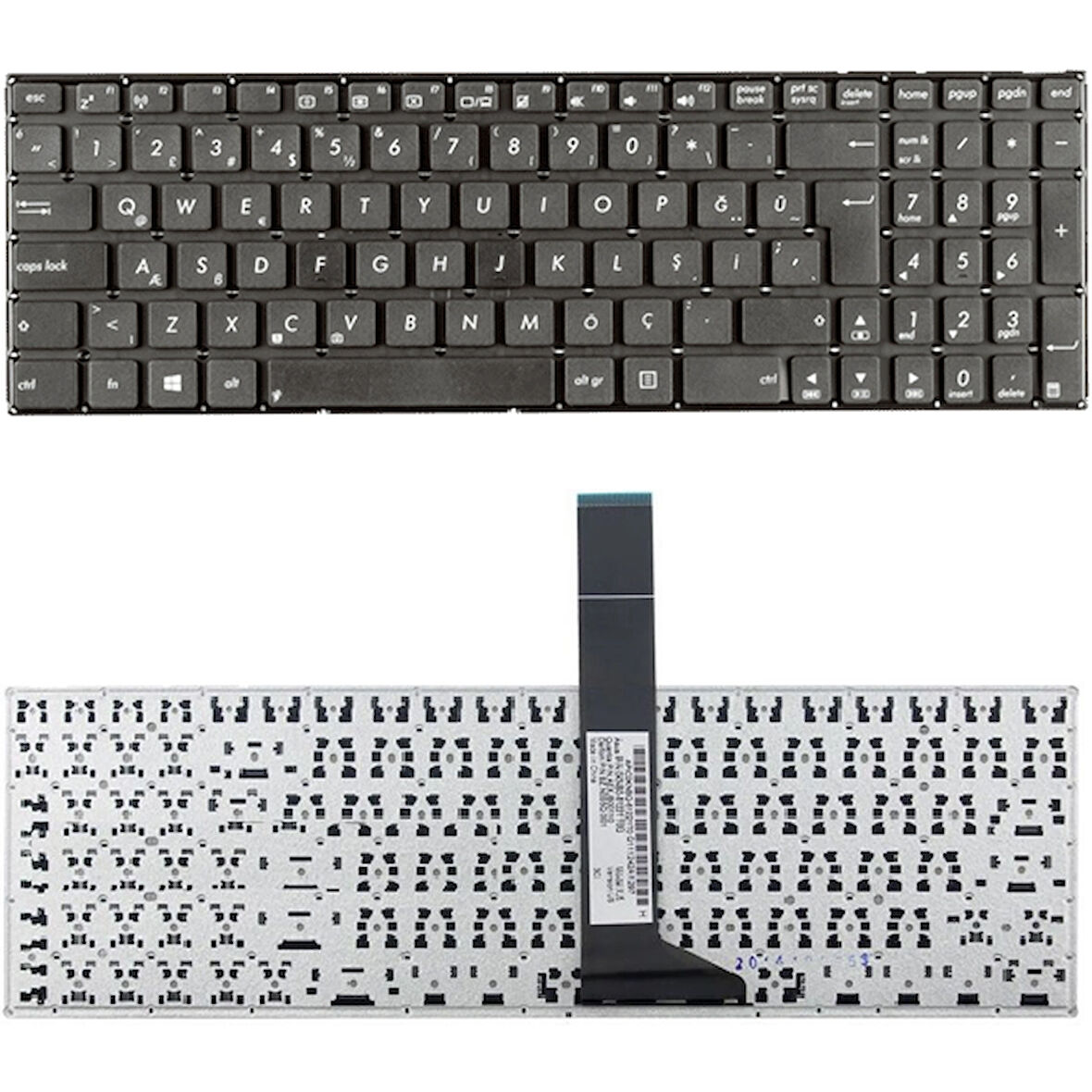 Asus X550CA-XO131D, X550CA-XO131DA, X550CA-XO270D Klavye Tuş Takımı Tuş Seti Siyah Türkçe