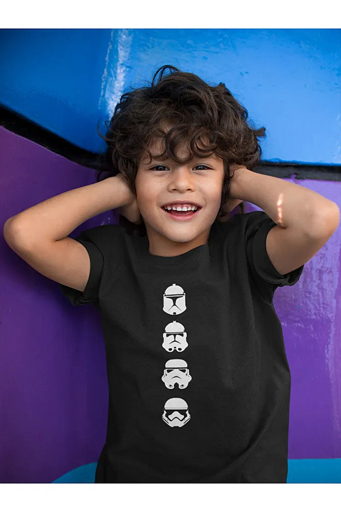Star Wars Baskılı Unisex Film Çocuk Tişört (1-12 YAŞ)