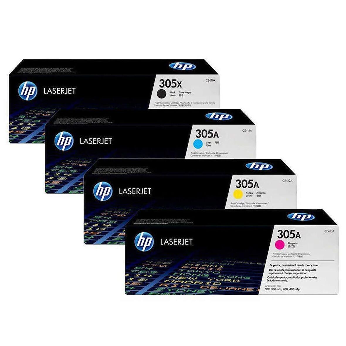 HP 305A Takım Toner CF370AM CE411A-CE412A-CE413A