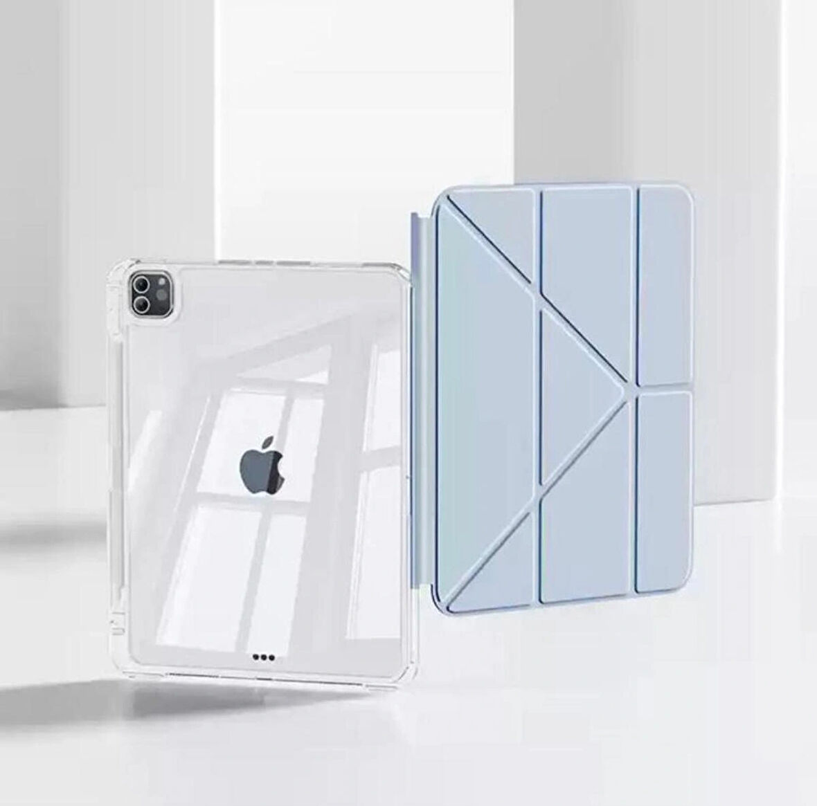 Apple iPad Air 13 inç A3268 A3269 A2898 A2899 Uyumlu Uyku Modu Kalemlik Bölmeli 3 Katlamalı Kılıf