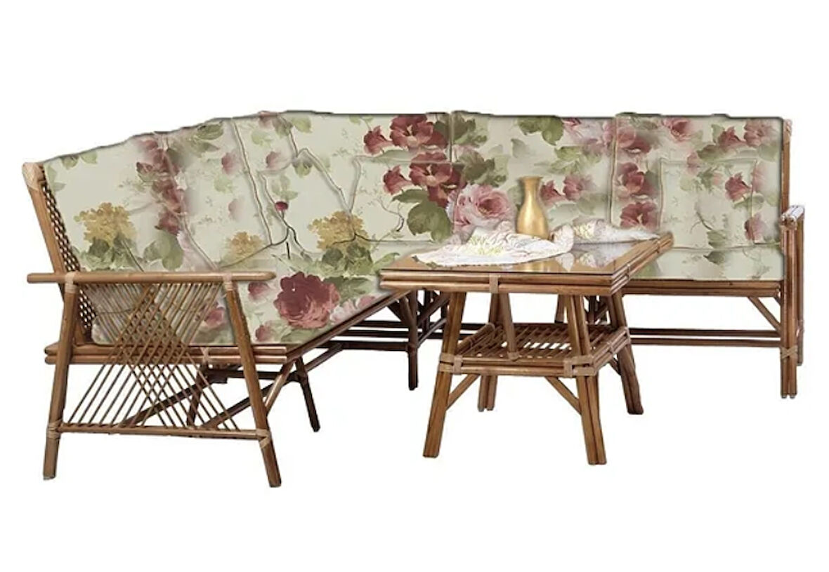 Uğurlu Bambu Modern Köşe Koltuk Takımı