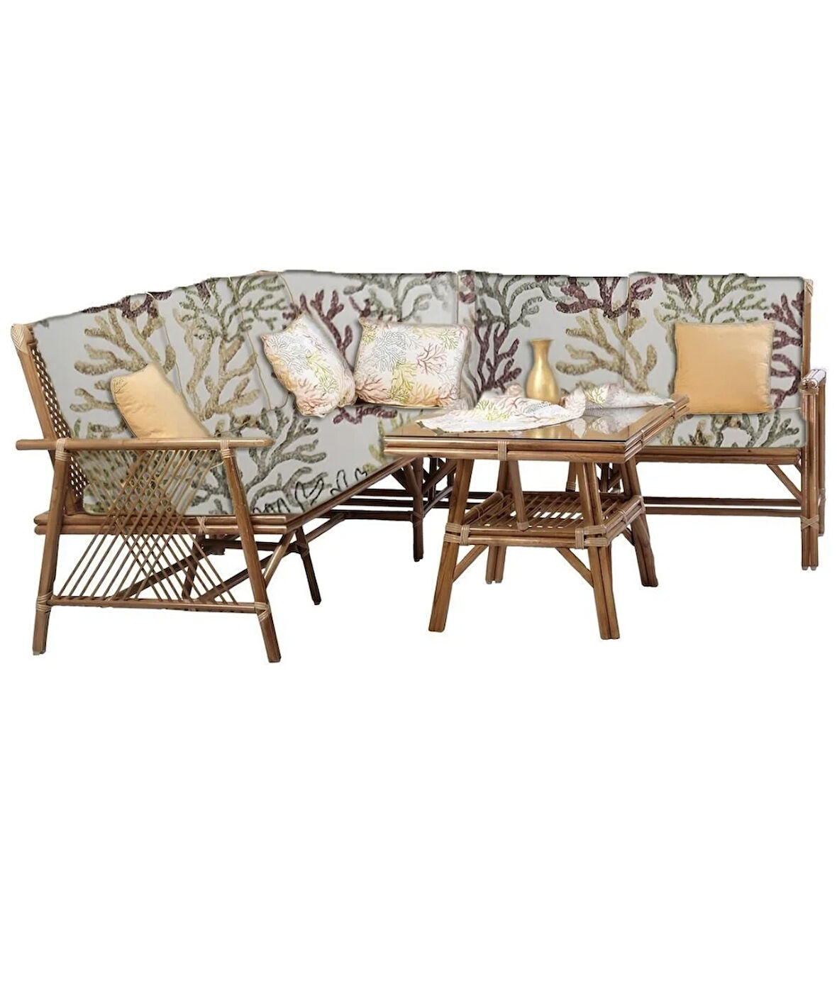 Uğurlu Bambu Modern Köşe Koltuk Takımı