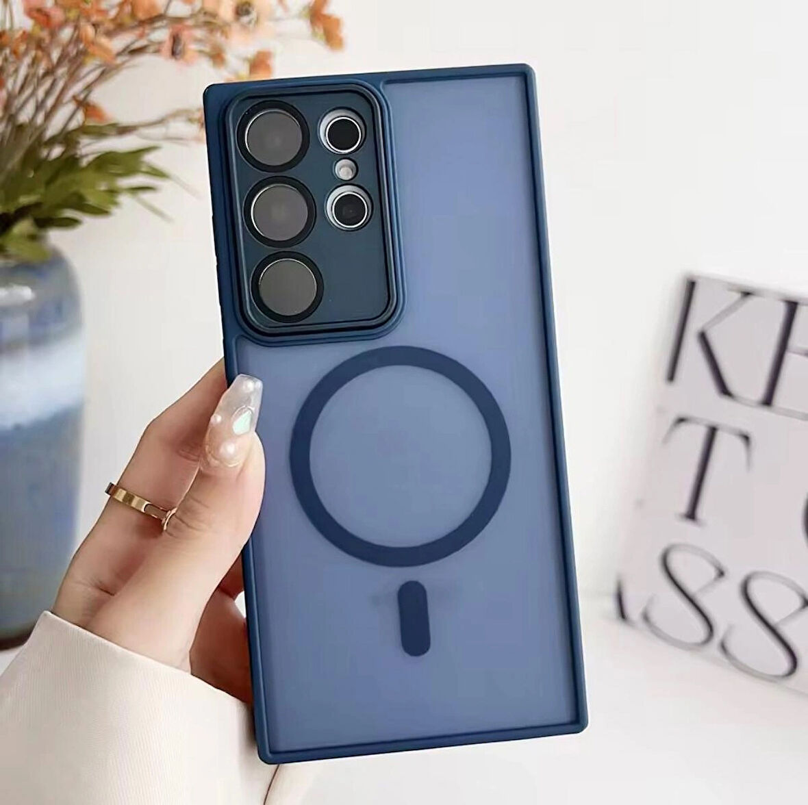 Samsung Galaxy A35 Uyumlu Magsafe Lens Korumalı Kılıf