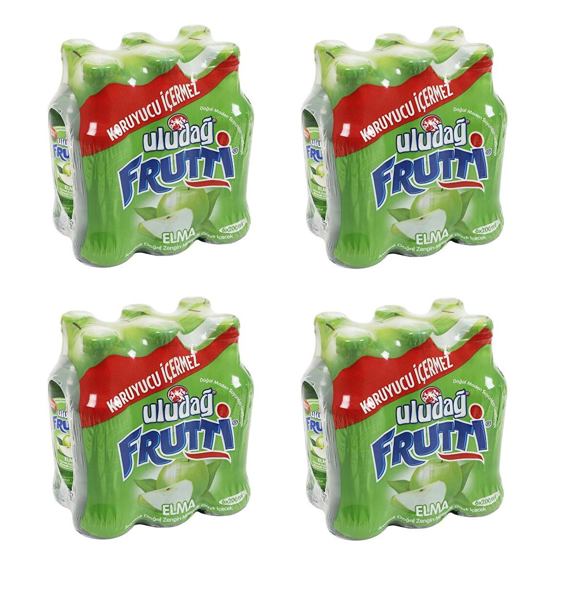 Uludağ Frutti Elma Aromalı Maden Suyu 200 Ml X 24 Adet