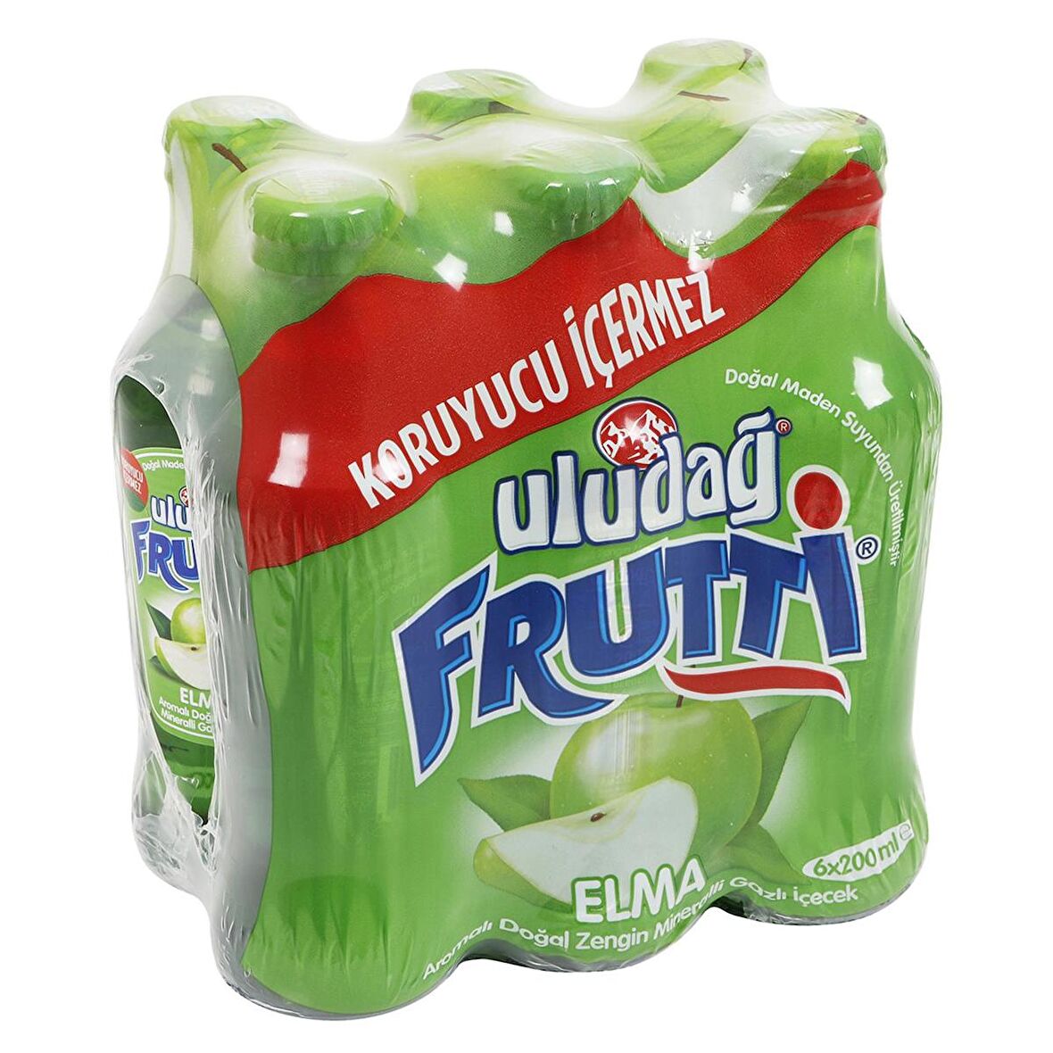 Uludağ Frutti Elma Aromalı Maden Suyu 200 Ml X 6 Adet