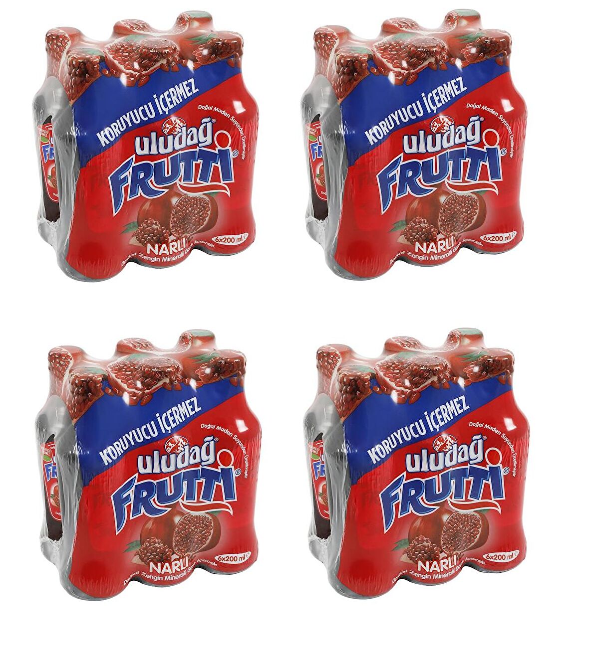 Uludağ Frutti Nar Aromalı Maden Suyu 200 Ml X 24 Adet