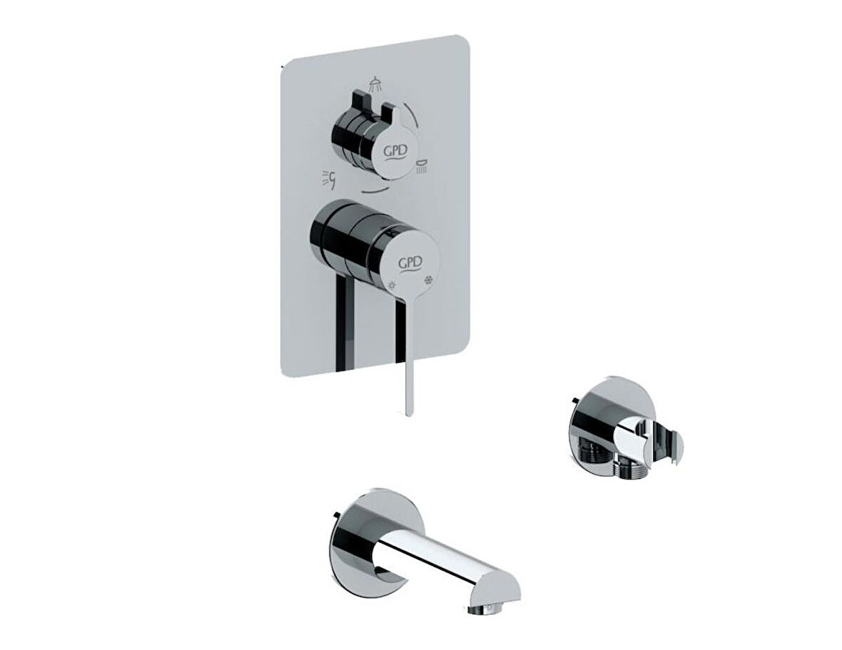 GPD Gildo MCA166 Gümüş Banyo Bataryası