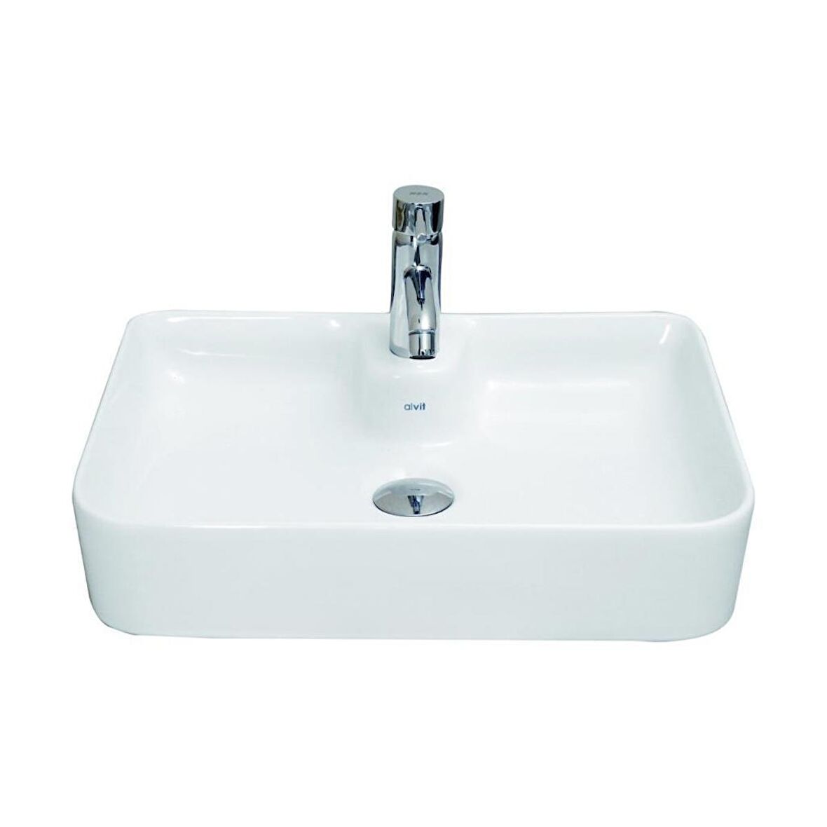 ALVİT Smart Slim Tezgah Üstü Setüstü Lavabo 35*50 Cm