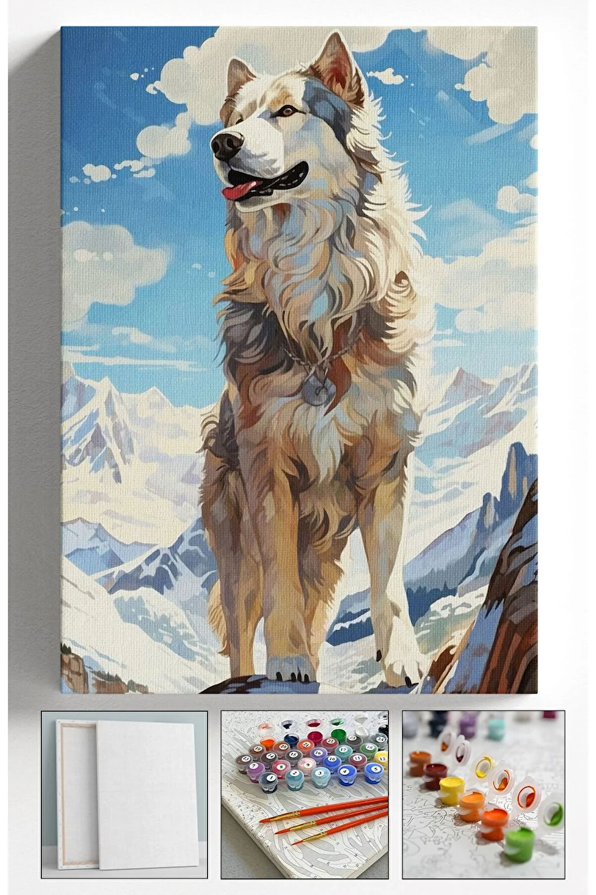 Sayılarla Boyama Tuval Seti Fırça Boya Dahil (Çıtalı) 40x50 CM - ULUKURT