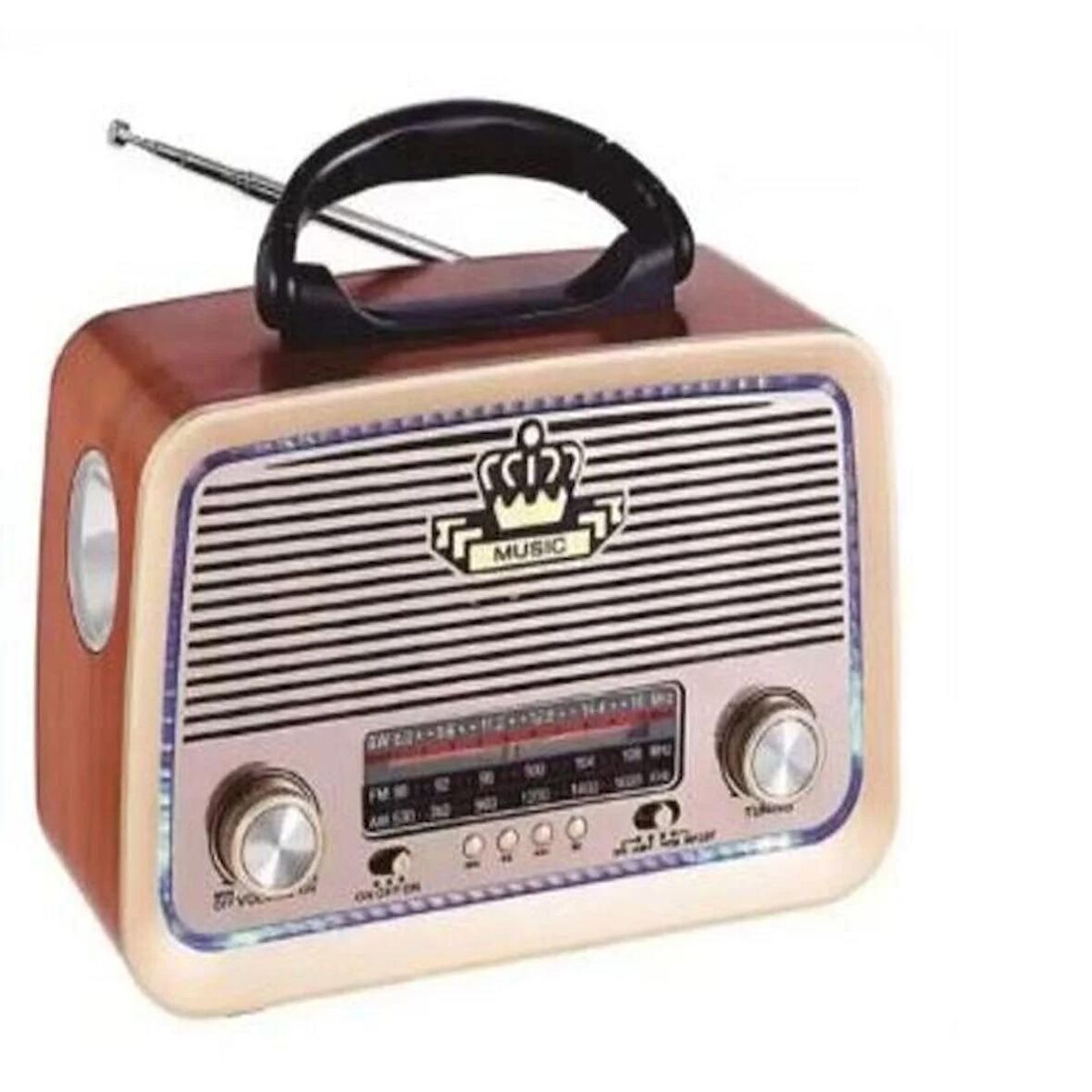 301 Eskitme Nostalji Tasarımlı Bluetoothlu Nostalji Radyo Fm-sd Kart-aux