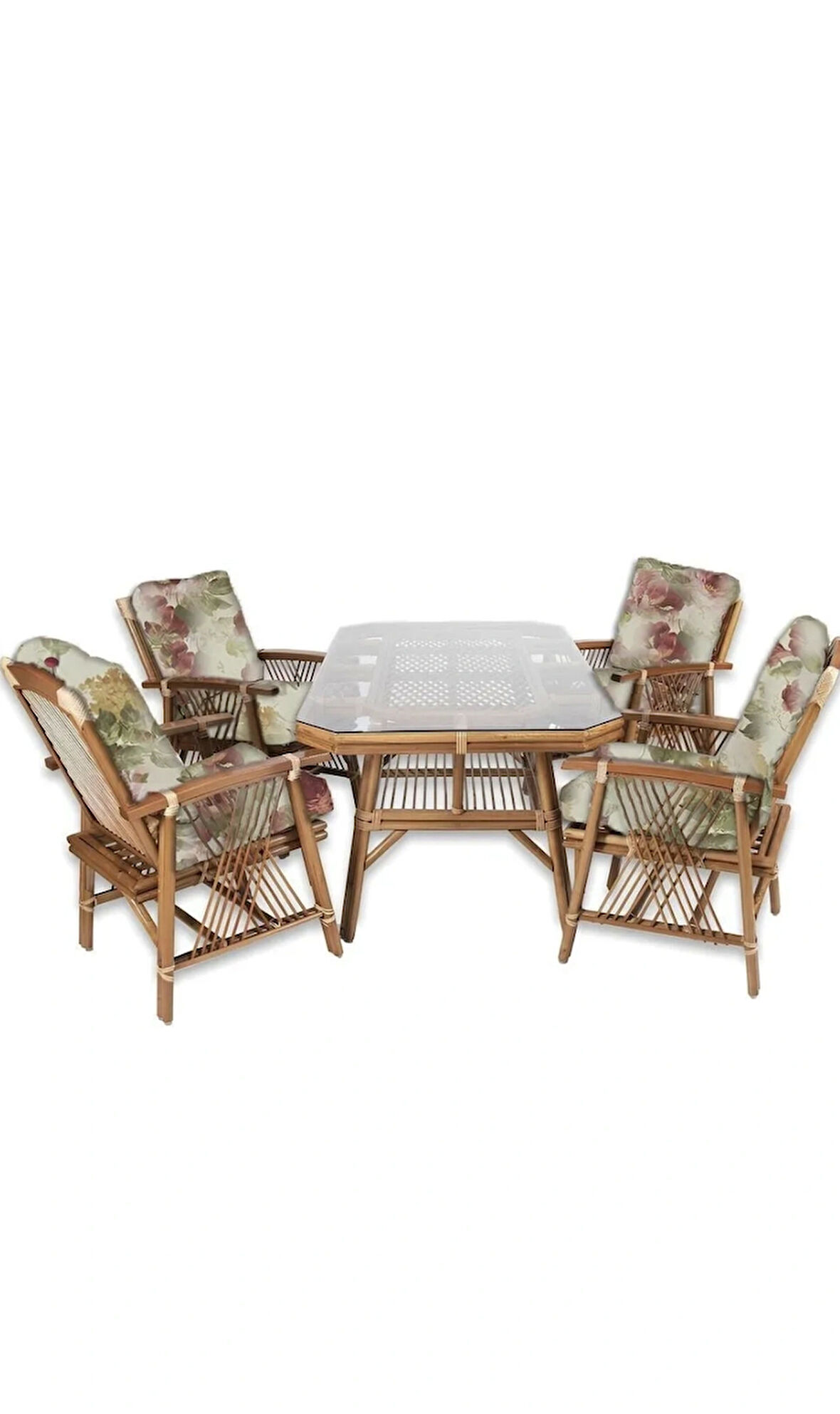 UĞURLU BAMBU MOBİLYA Doğa 4 Lü Masa Takımı