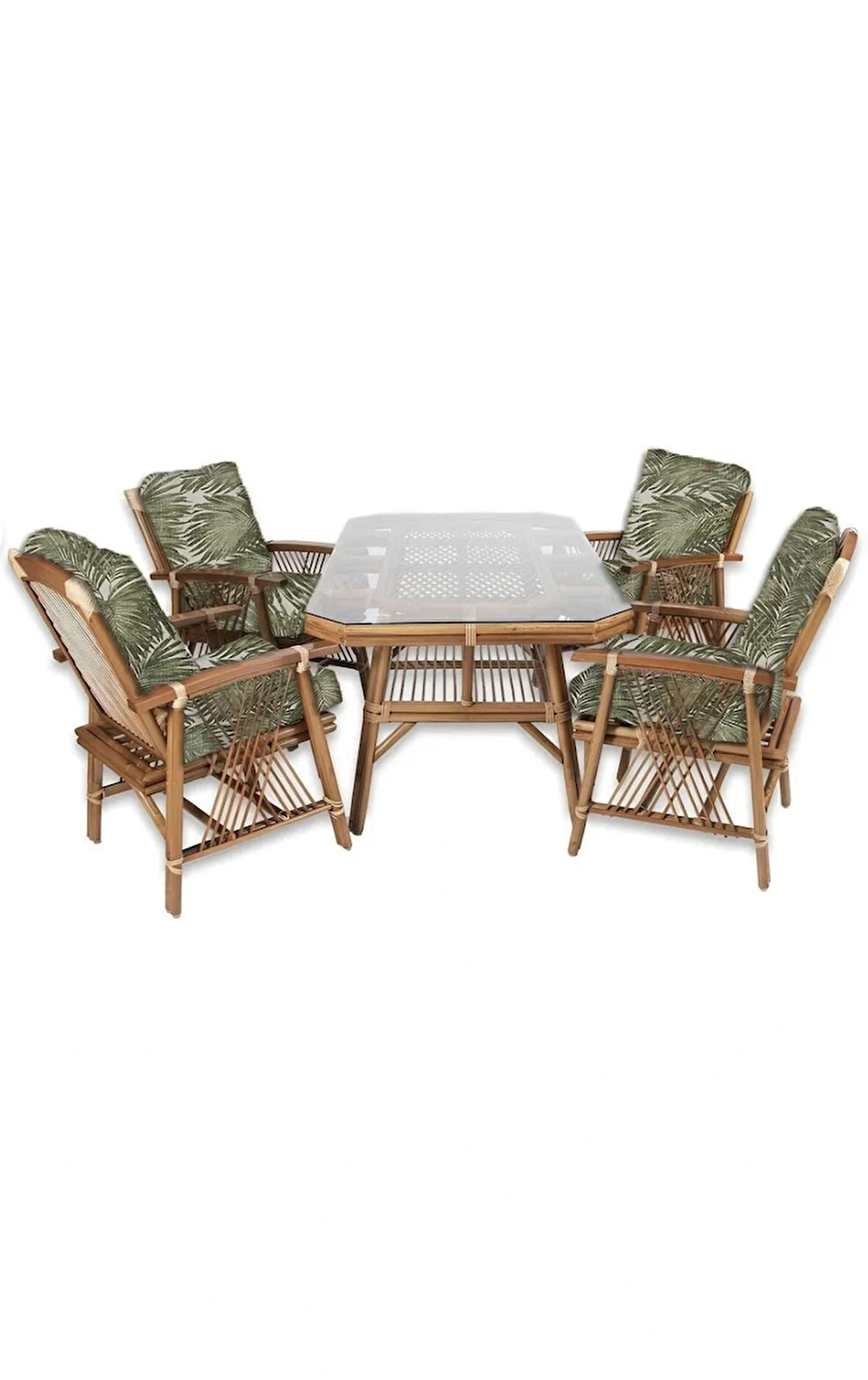 UĞURLU BAMBU MOBİLYA Doğa 4 Lü Masa Takımı