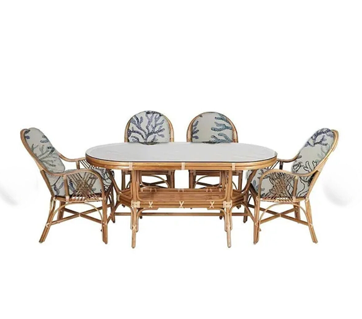 UĞURLU BAMBU MOBİLYA Romano 4 lü Masa Takımı