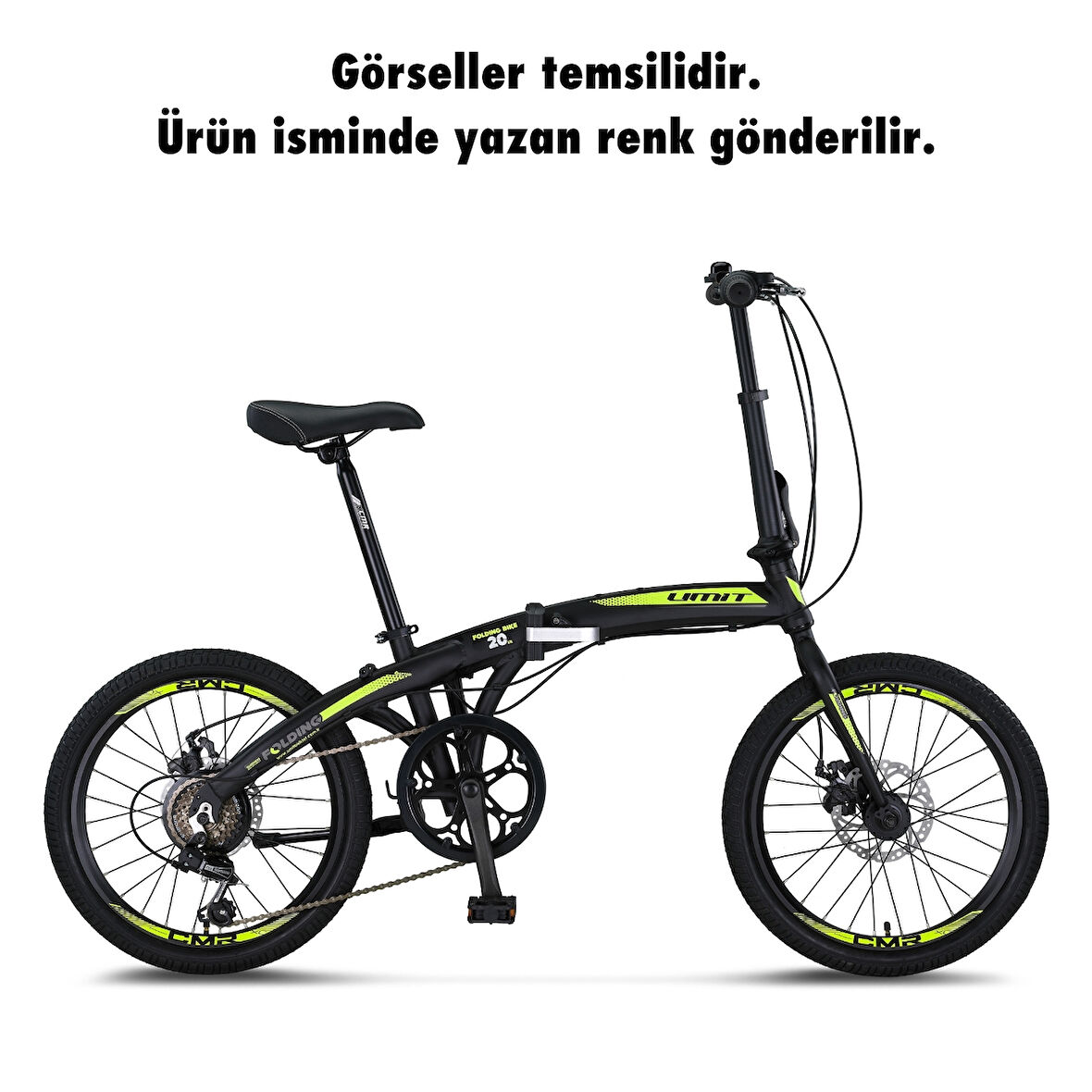 Ümit Bisiklet 2037 Folding 2D 20 İnç 6 Vites Şehir Bisikleti Beyaz-Kırmızı