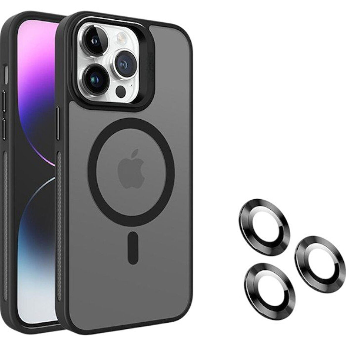 İphone 16 Pro İçin Standlı Lens Hediyeli Magsafe Maksimum Koruma Armor Kılıf