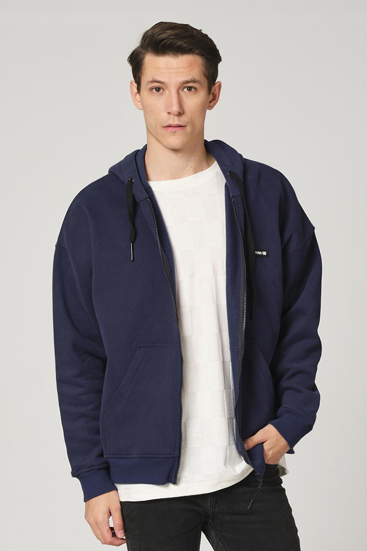 ALEXANDERGARDI FERMUARLI KAPÜŞONLU SWEATSHİRT (UN-501403)