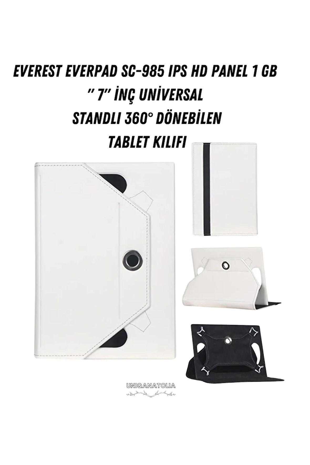 Everest EVERPAD SC-985 7"  IPS HD Panel 1 GB  Universal Standlı 360° Dönebilen Tablet Kılıfı