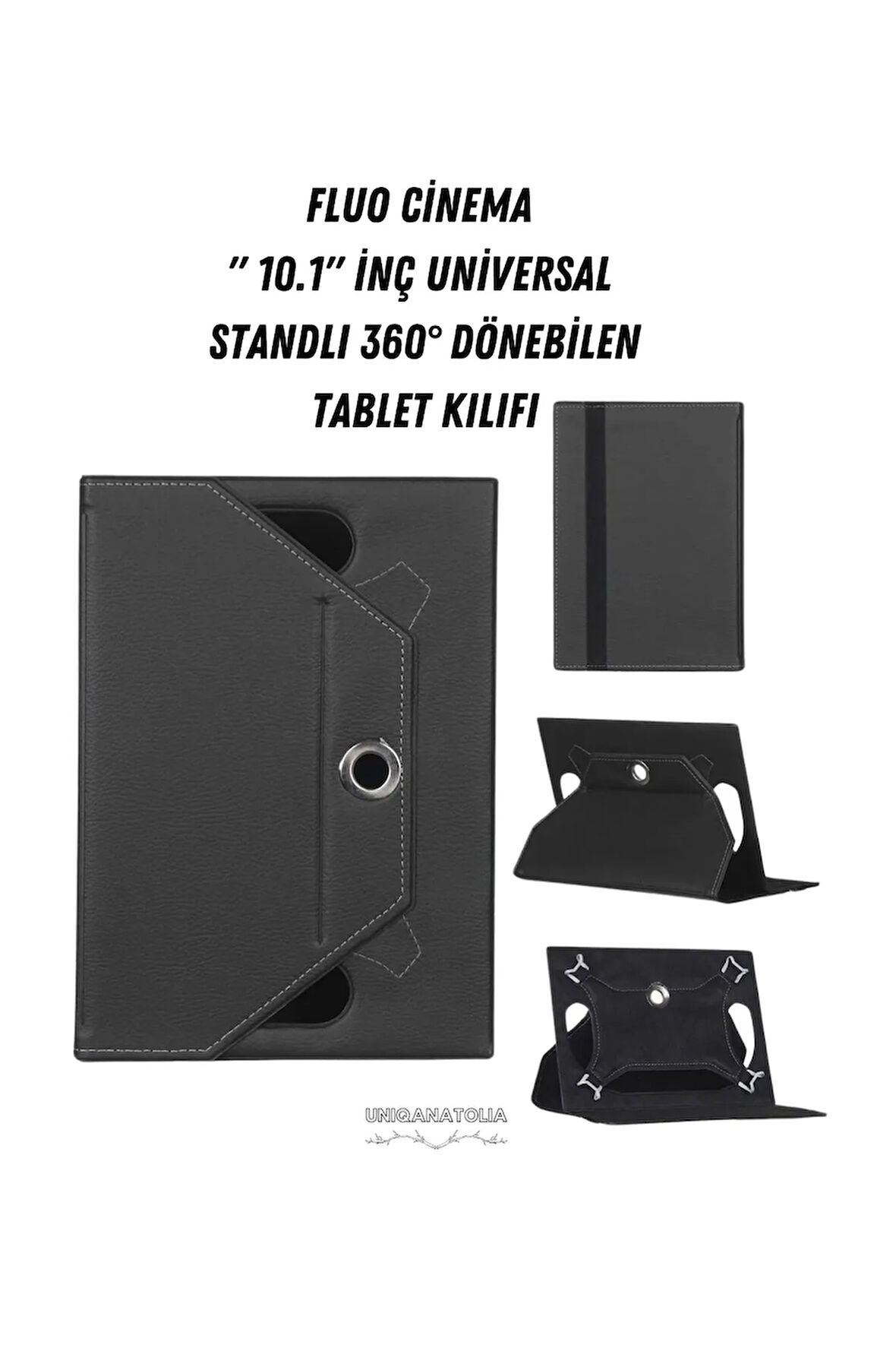 Fluo Cinema - 10.1"  Universal Standlı 360° Dönebilen Tablet Kılıfı