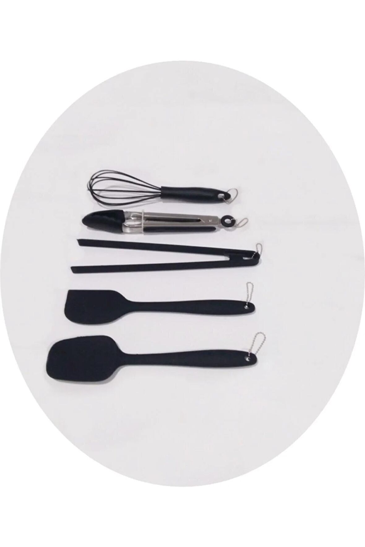 Silikon 5'li Spatula-maşa-çırpıcı Set