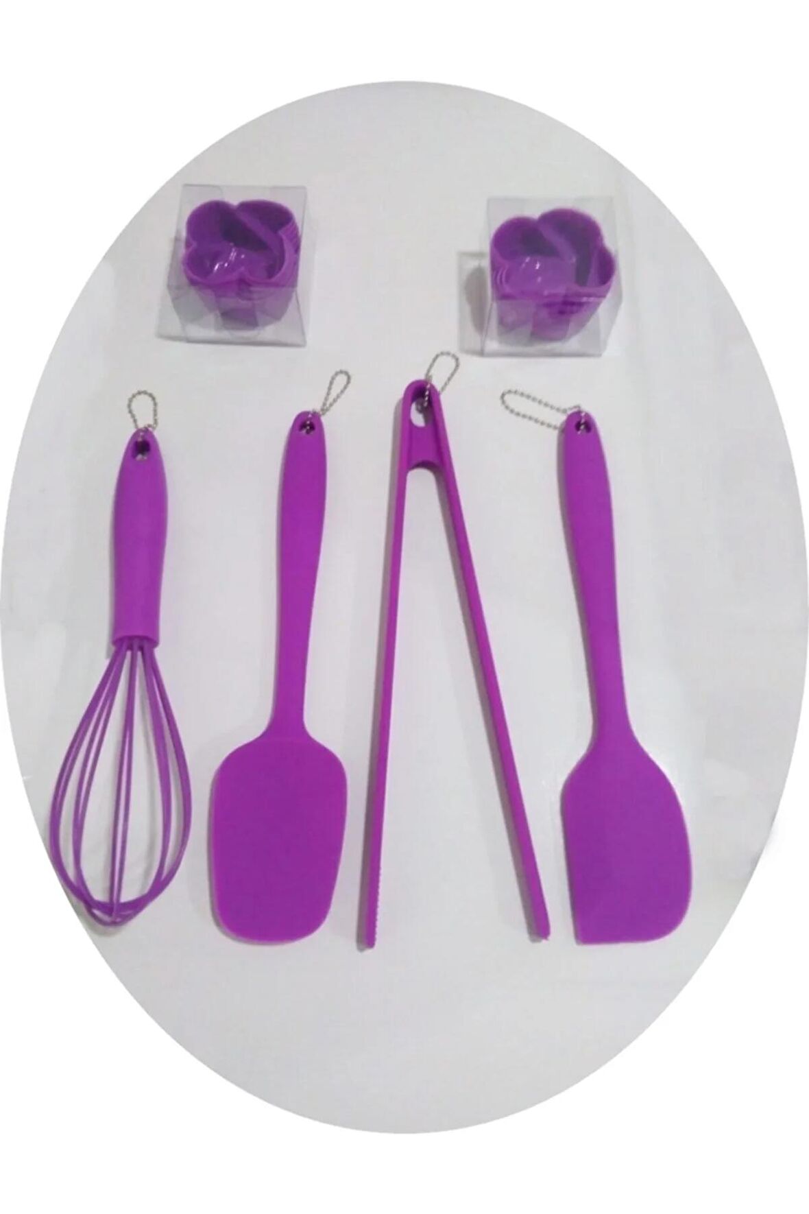 Silikon 16'lı Spatula-maşa-çırpıcı-kek Kalıbı Set